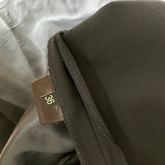 Barbara Bui Pleated Dress with Leather Collar Black Size FR 36/ US 4 - Picture 6 of 6